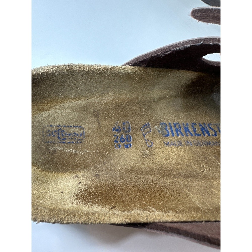 Birkenstock Florida 3 Strap Soft Footbed Sandals Brown Women's Size 40 US 9 M7 - Picture 5 of 16